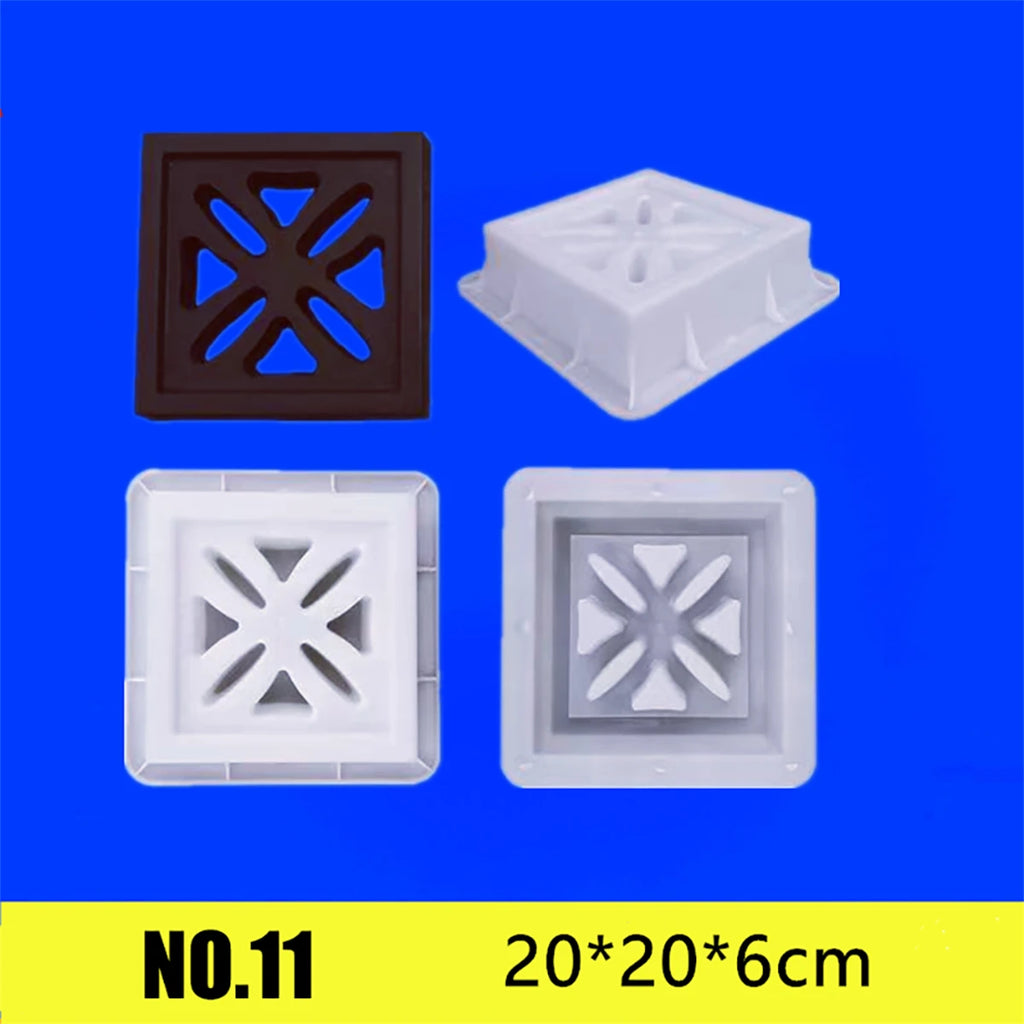 Cement Brick Mold Plastic Decorative Wall Window Mould Antique Garden Building Ornament Concrete Hollow Cement Brick Molding 1Pc