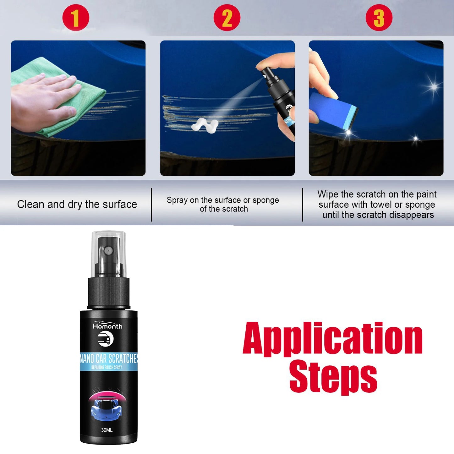 Scratch Repair Spray Car Remove Paint Scratch Refurbishment Clean Repair Maintenance Brightening Care Paint Spray