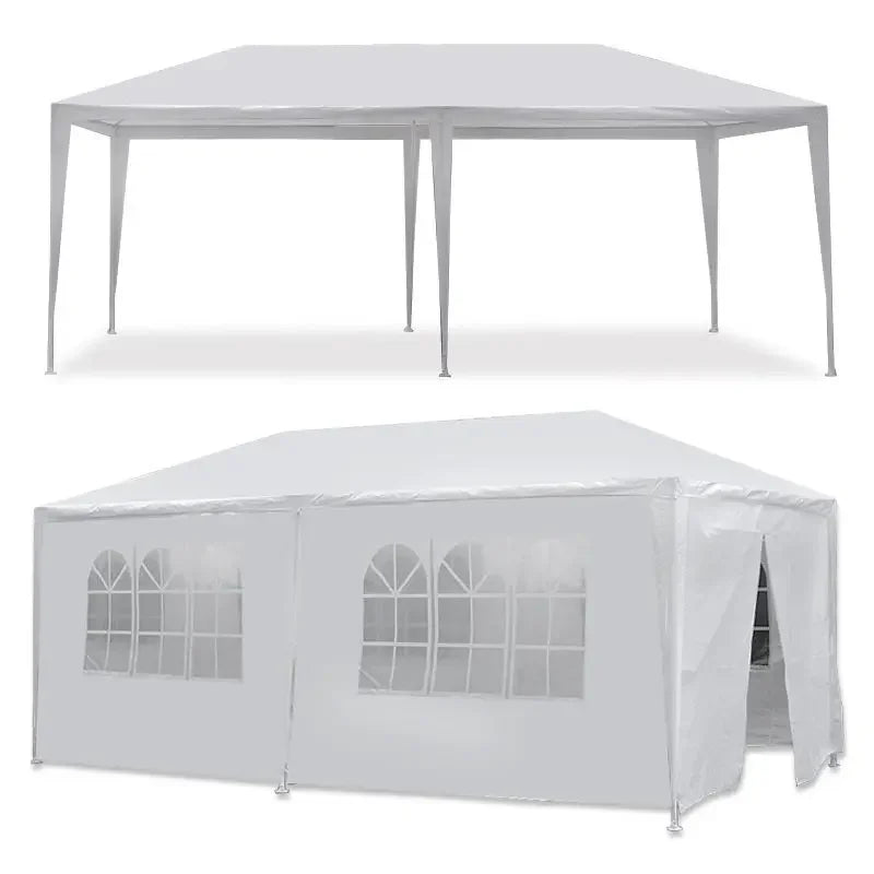 White Outdoor Party Tent - 10x10/20/30 Sizes - Wedding, Cater Event Gazebo Canopy | AlluCanFind
