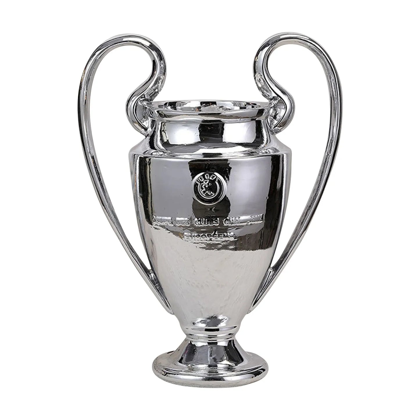 Champions Trophy, Soccer Sports League Cup, Championship Trophy Resin Replica, Silver for Office Decoration, Fan Gifts and Birth
