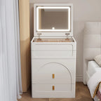 Cream wind flip dresser bedroom simple modern small apartment 60cm Internet celebrity 50 bedside table integrated makeup table