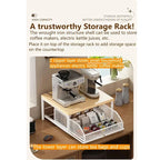 Microwave Shelf Organizer Modern Kitchen Countertop Space Saving Appliance Storage Rack Stylish Home Design