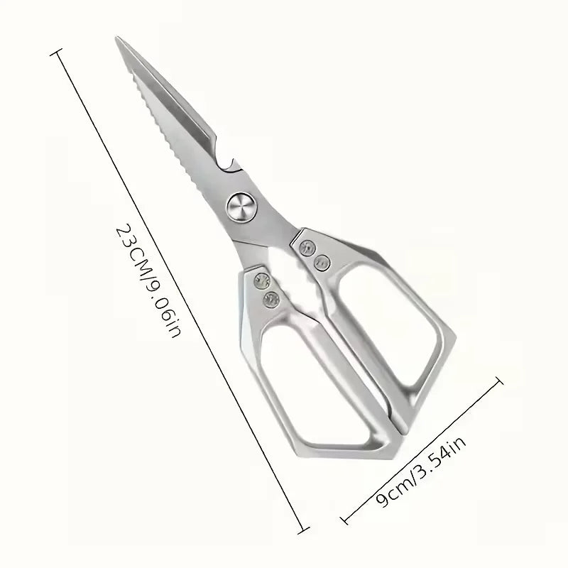 Stainless Steel Kitchen Shears | Professional Multi-Functional Scissors for Meat, Poultry, Fish, and Bones, Suitable for Home