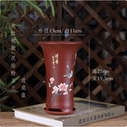 Nature Purple Sand Bonsai Pot, Small Vase,Cymbidium Orchid Plant Pot,Garden,Home Decoration