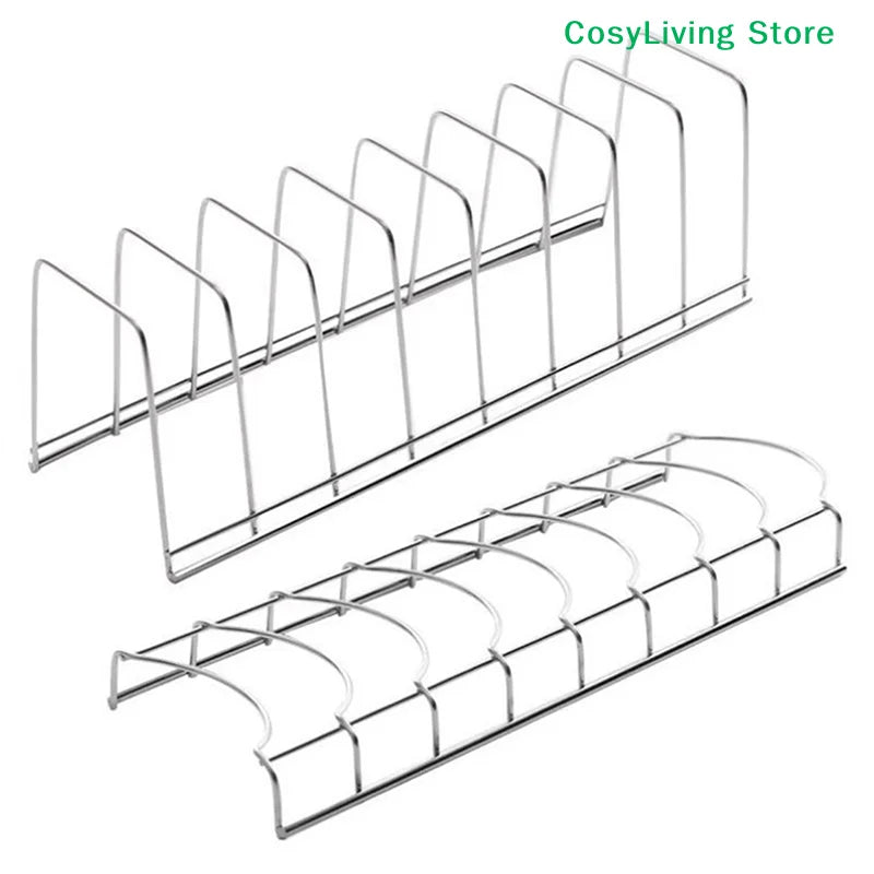 Stainless Steel Dish Holder Kitchen Bowl Dish Organizer Home Cutlery Dishes Pot Lid Rack Household Dish Rack Kitchen Accessories