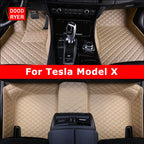 DOODRYER Custom Car Floor Mats For Tesla Model X Auto Carpets Foot Coche Accessorie