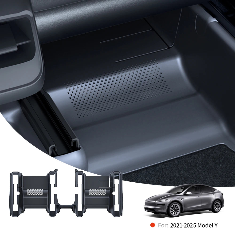 YZ For Tesla Model Y 2021-2025 TPE Under Seat Corner Guard Seat Slide Rails Protector Cover Anti-Kick Decor Flocking Accessories