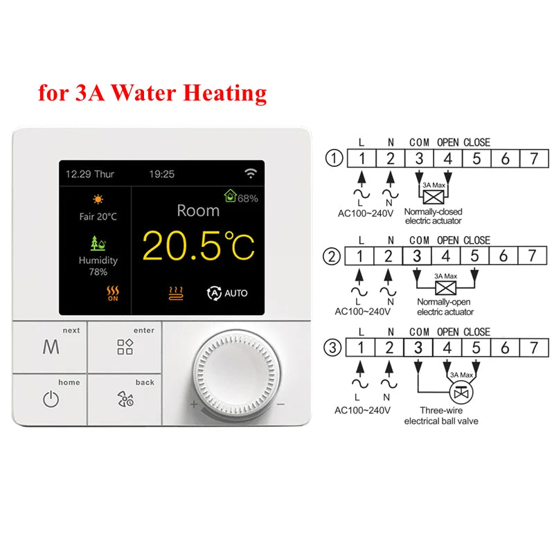 Smart Floor Heating Thermostat Tuya WiFi Warm Underfloor Regulator 220 Volt Electric/Water Gas Boiler Temperature Controller