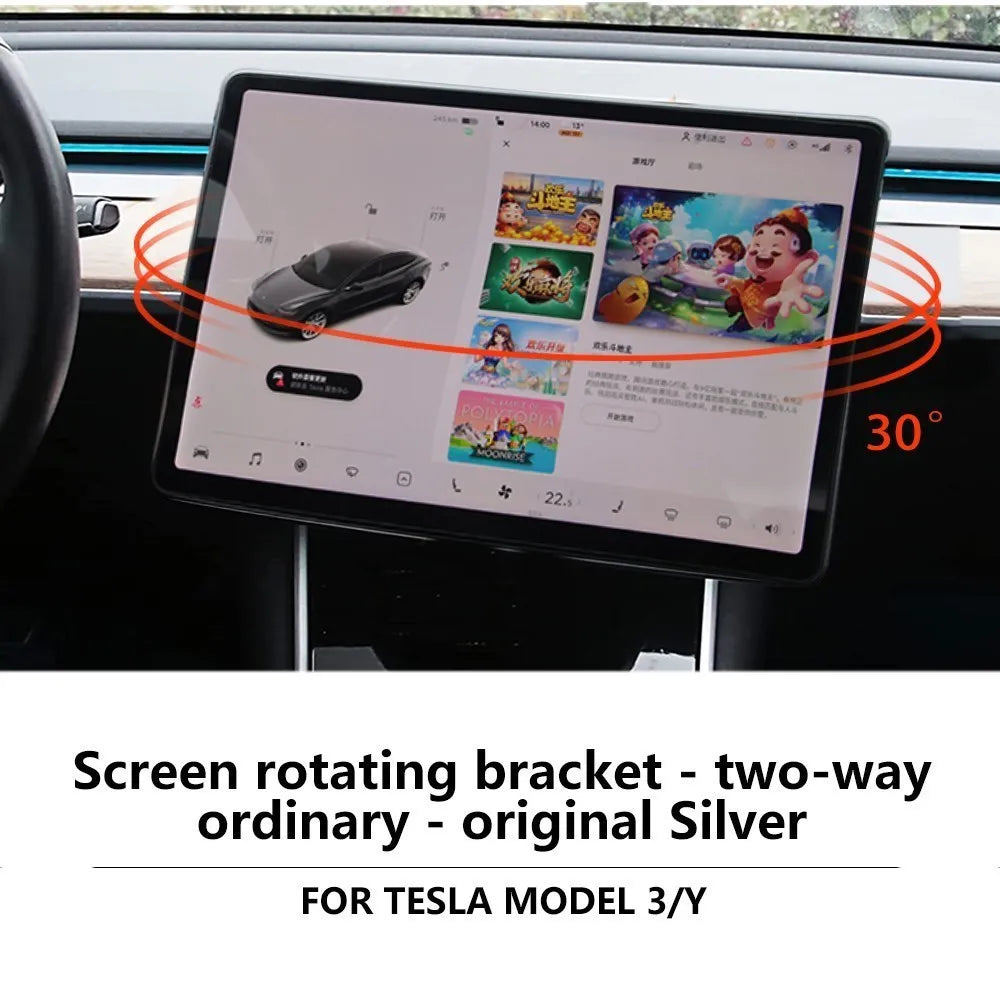 GPS Stand Navigation Screen Rotating Holder Left Right 30 Degree Swivel Mount Bracket for Tesla Model 3 Y 2023 Car Accessories
