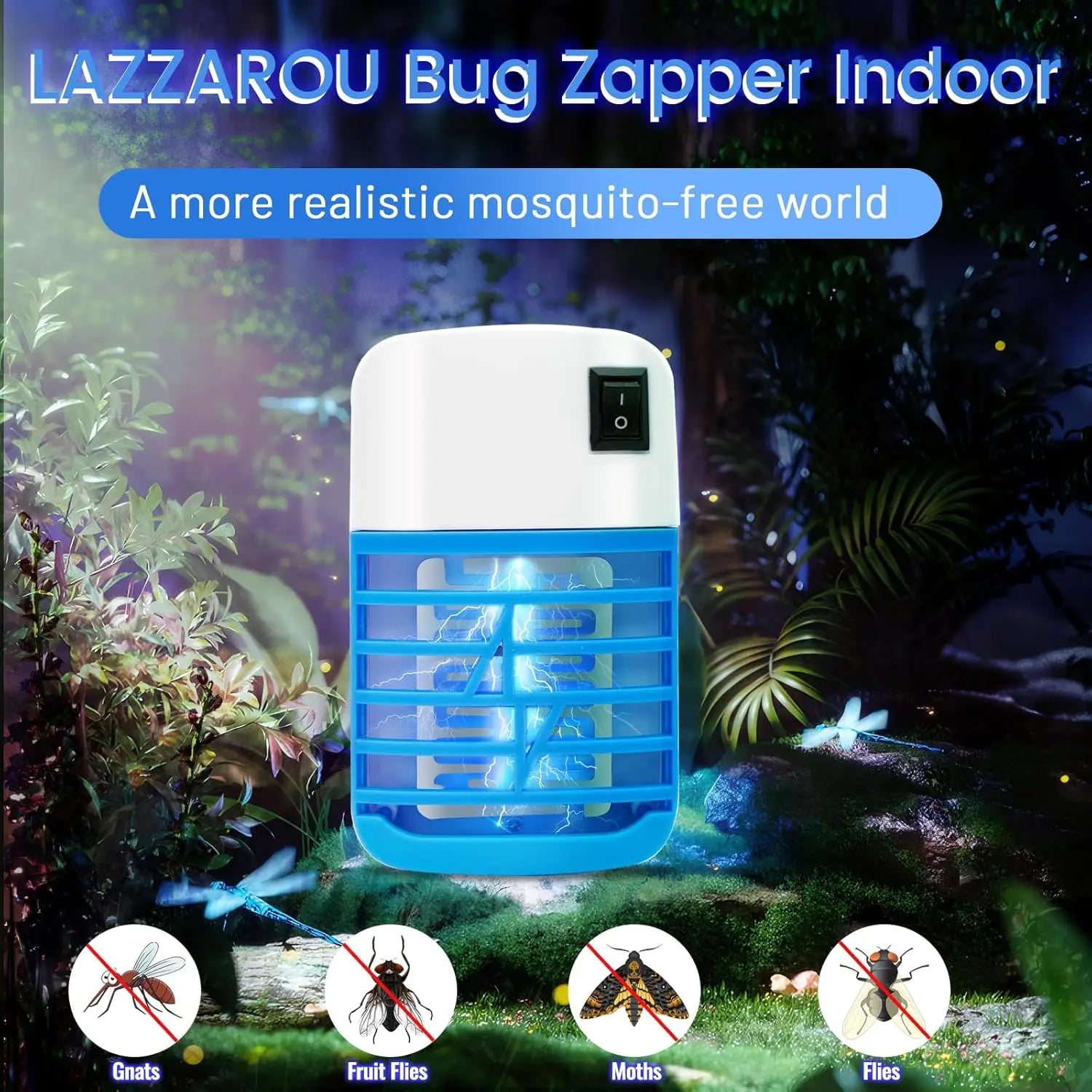 Plug-in Indoor Bug Zapper & Mosquito Killer Lamp | Eco-Friendly LED Insect Trap