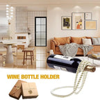 Pearl Necklace Wine Suspended Rack Creative Resin Hanging Single Wine Bottle Holder Stand Desktop Decoration