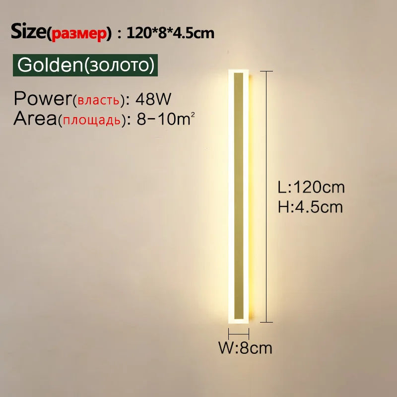 Outdoor LED Wall Lamp - Long, IP65 Waterproof, for Garden, Balcony, Entrance, Staircase | AlluCanFind