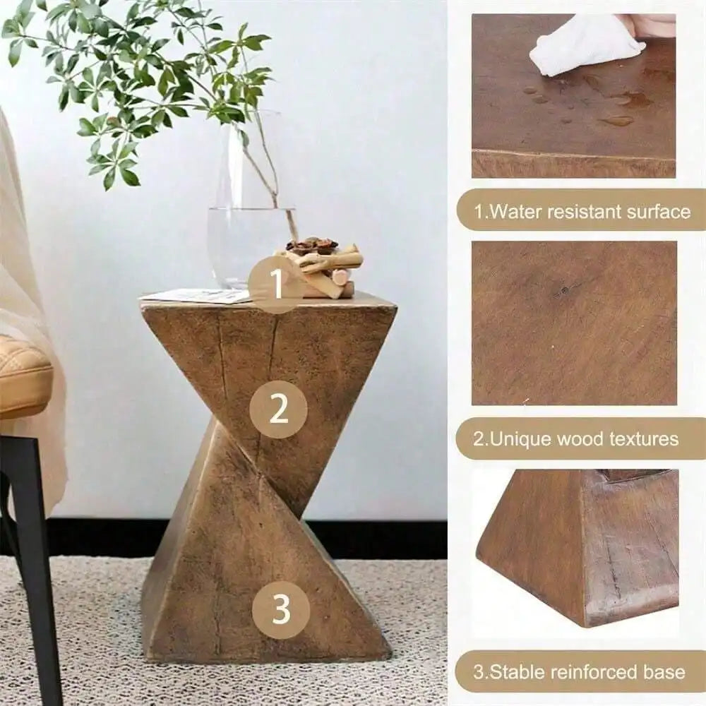 Antique Vintage Concrete Art Deco Occasional Table Side Lamp Table Plant Stand