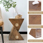Antique Vintage Concrete Art Deco Occasional Table Side Lamp Table Plant Stand