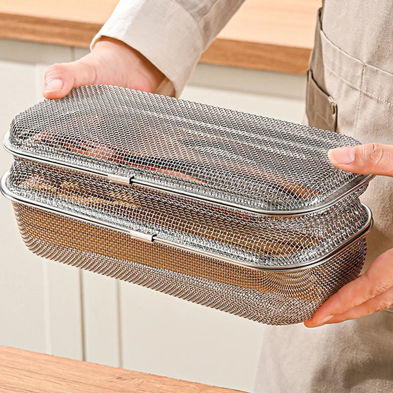 304 stainless steel utensil basket, kitchen dishwasher usable, drain basket, spoon, chopstick storage basket
