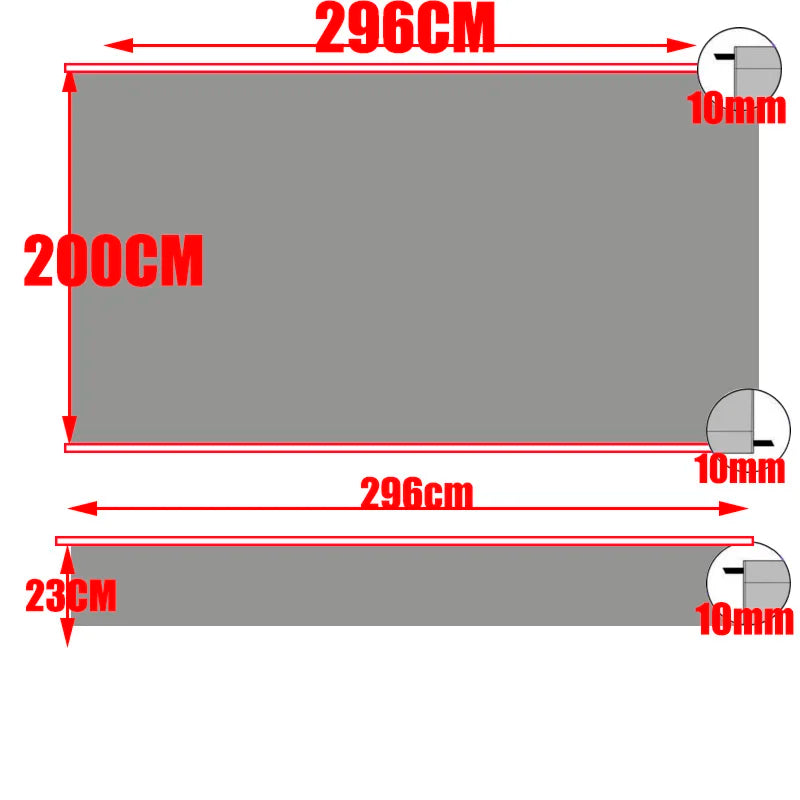 Retractable Patio Awning Replacement Fabric Cloth, Durable Exterior Sunshade, Canopy Cloth, Red and Orange Strips, RV Blind, 10
