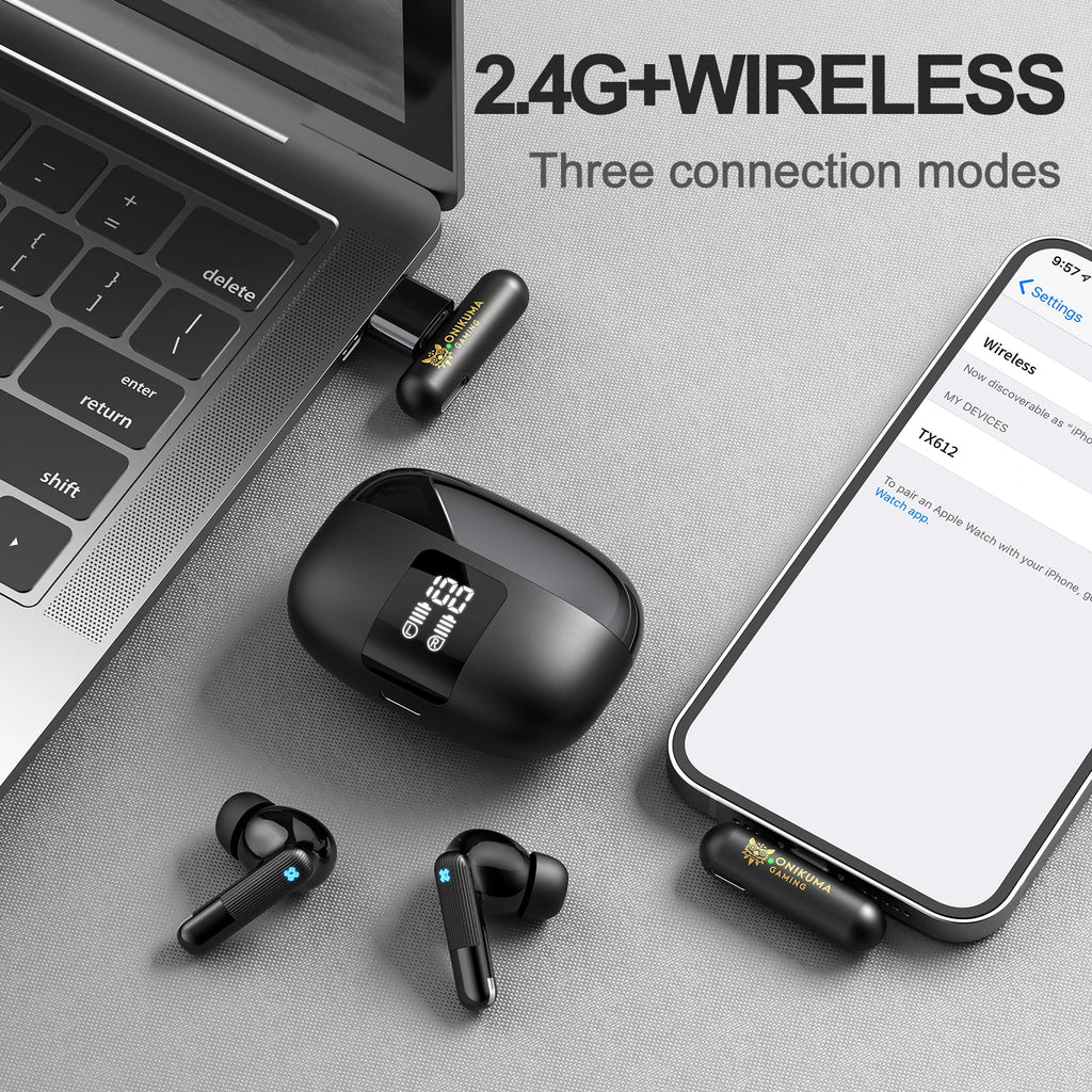 ONIKUMA 2025 New TX612 Dual-mode Cool RGB Gaming Headphones with High-definition Call Sound Quality and Low Latency for Gaming