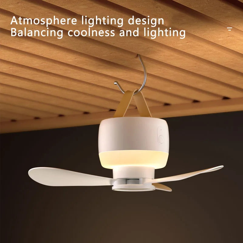 Outdoor camping Small ceiling fan Indoor Outdoor Portable ceiling fan