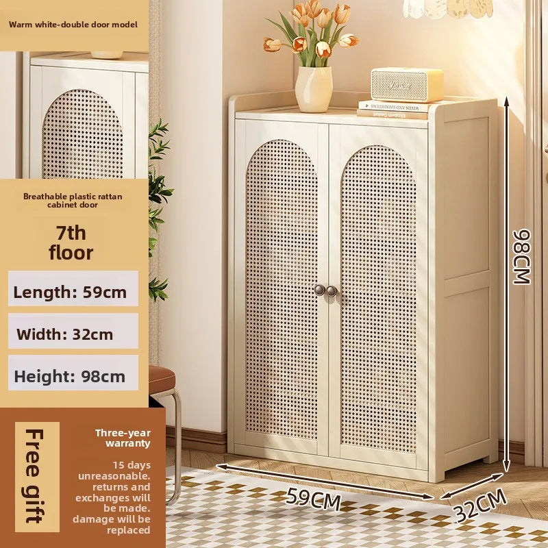 shoe cabinet multi-layer dust shoe rack large capacity double door shoe storage rack