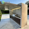 Outdoor Kitchen Set with Bbq and Refrigerator Luxurious Popular for Restaurant Hotel Poolside Custom
