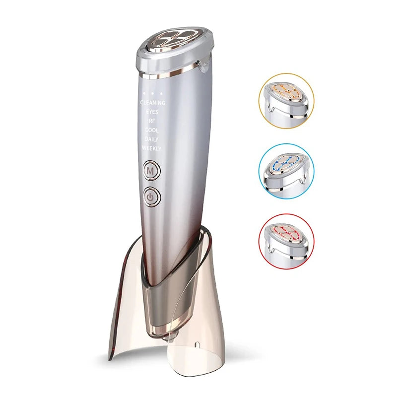 EMS Facial Massager High Frequency 6IN1 Face Lifting Microcurrents for Face and Eyes Tightening  RF Beauty Health Face Care Tool
