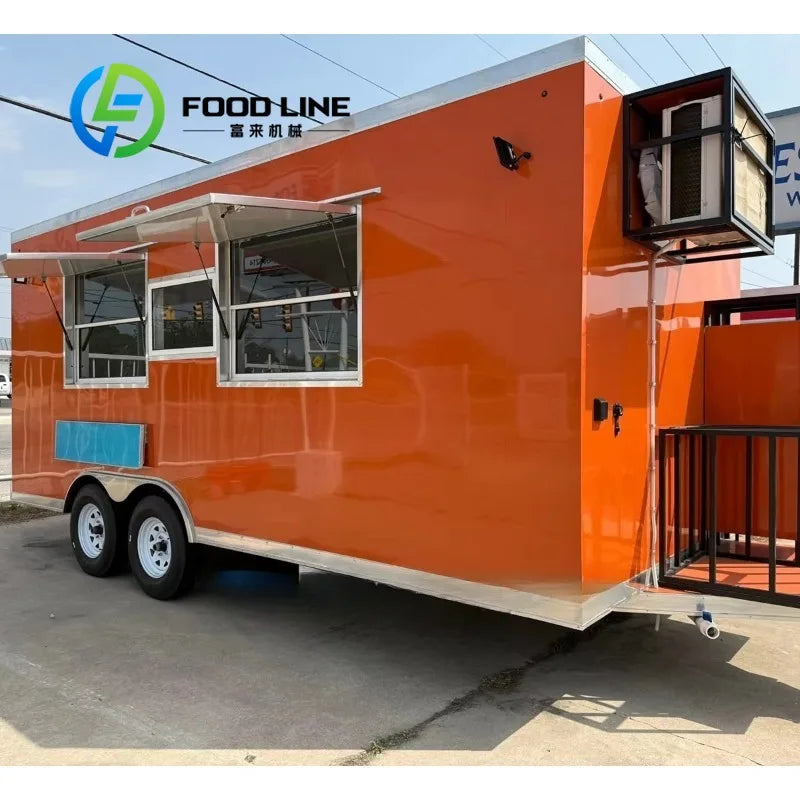 Modern Mobile Kitchens Food Trailer Truck Concession Catering Caravan with Snack and Chip Applications