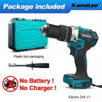 Kamolee 650N.m High Torque Brushless Electric Impact Drill 3-in-1 18V-21V Battery 13mm Handheld Cordless Screwdriver Tool Set