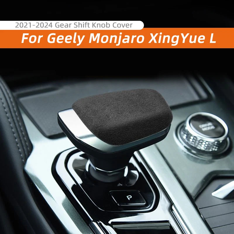 Carbon Fiber Car Interior Gear Shift Knob Cover Sticker for Geely Xingyue L Monjaro 2021 2022 2023 2024