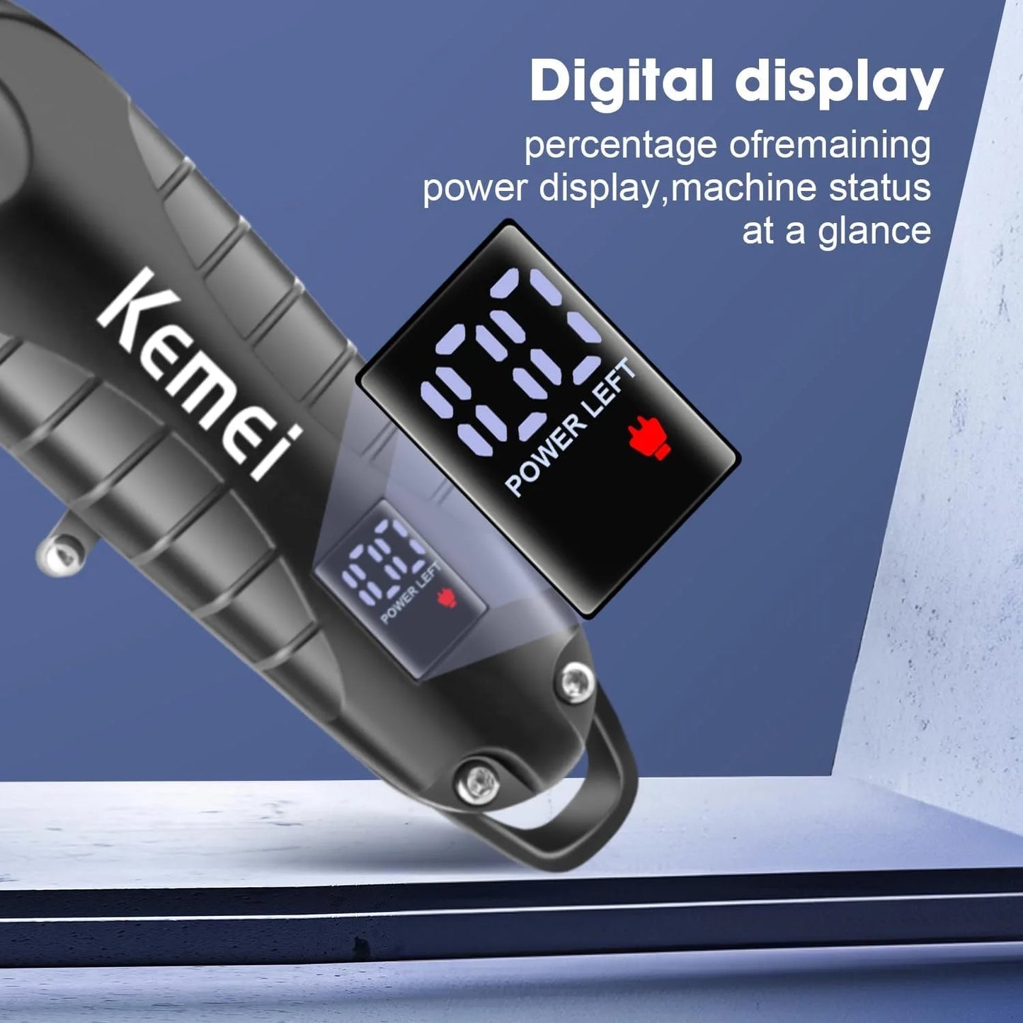 Kemei 2293 Professional Barber Hair Trimmer Cordless Rechargeable Men Hair Clippers Electric Finish Cutting Machine Fit Babyliss