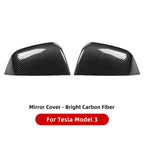 Tesla Model 3/Y ABS Carbon Fiber Look Side Rearview Mirror Cover