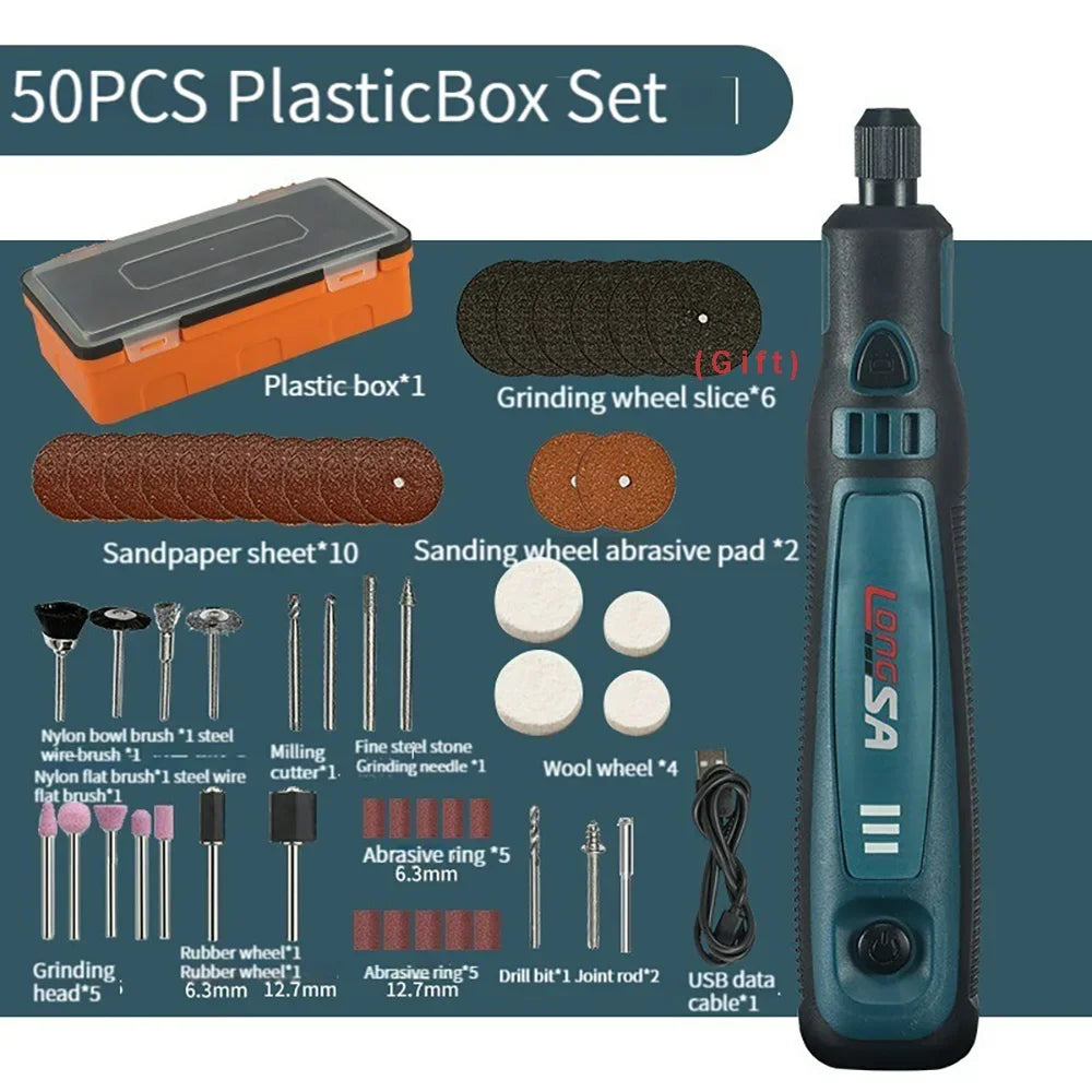 3.6V 5000-10000-15000r/min Electric Hand Drill Mini Engraver Drill Kit Tools Cordless Grinder Engraving Griding Drilling Machine