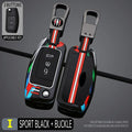 Racing Style Metal Car Key Case Fob Cover for Ford Fiesta Focus Ecosport Kuga Escape Falcon C-Max Territory Mondeo Galaxy