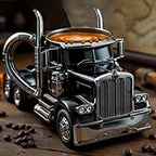 Durable Truck Coffee Mug 11 Ounces Handcrafted Coffee Cup Semi-trailer Shaped Semi Truck Semi-Truck Coffee Mugs Men Coffee Cup