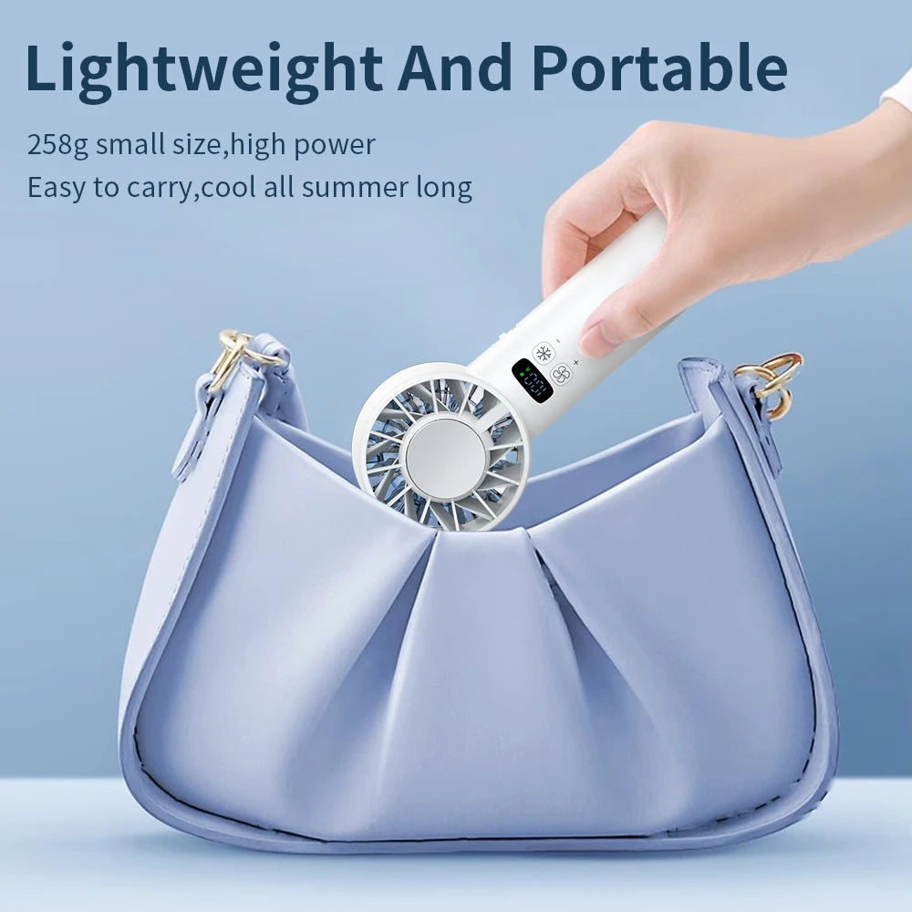 5200mAh Handheld fan cooling Ice compress silent portable outdoor 100
