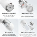 2025 NEW XIAOMI MIJIA Portable Handheld Vacuum Cleaner For Home Car Mini Wireless Dust Catcher Collector 13000PA Cyclone Suction