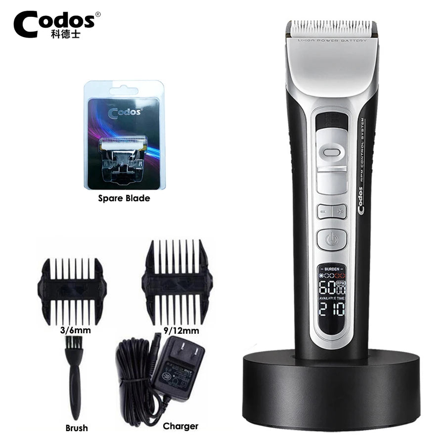Codos 968 Professional Electric Hair Trimmer Rechargeable Hair Clipper Haircut Beard Trimmer Razor for Barber