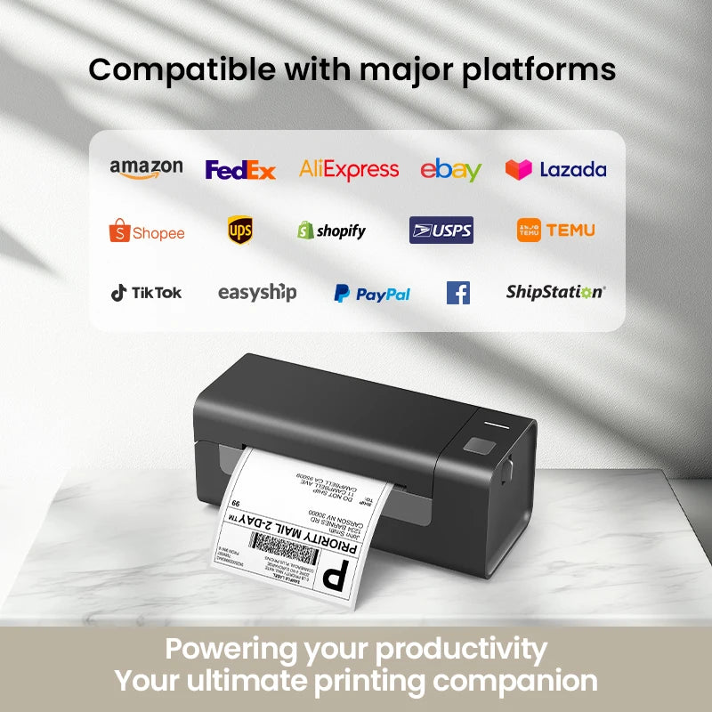 Bluetooth Thermal Shipping Label Printer - Wireless 4x6 inch Portable Label Maker for Various Systems | AlluCanFind