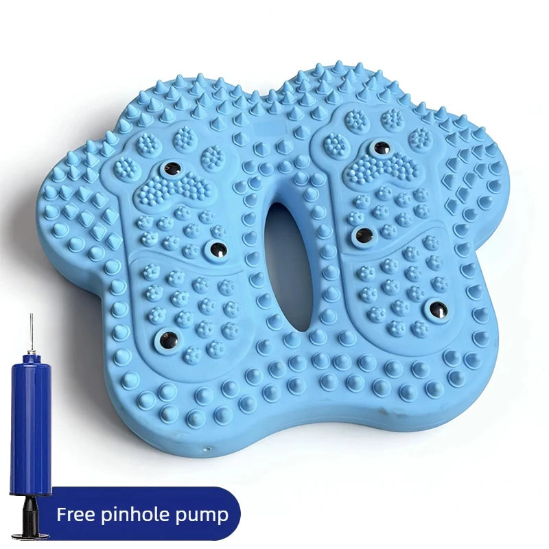 Inflatable Foot Massager Stepper Balance Board with Anti Slip PVC Massage Dots for Yoga Training Slimming Leg Shaping