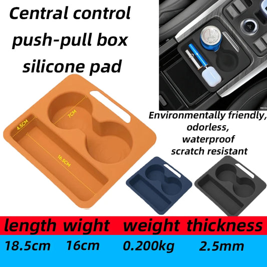 Automobile Central Control Push-pull Storage Box Silicone Shock Absorber Pad Suitable for GreatWall WEY Tank 500Hi4t/z 2023-2025