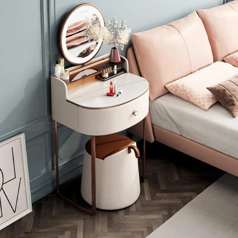 dressing table set with mirror vanity headdresses Mini dressing table Cabinet storage makeup drawers Suspended vanity headband