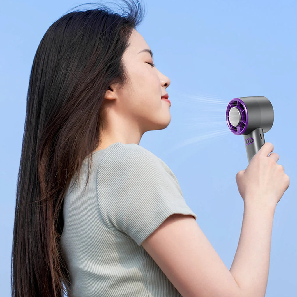 2025 New Handheld Ice Pack Fan USB Rechargeable Semiconductor Refriger