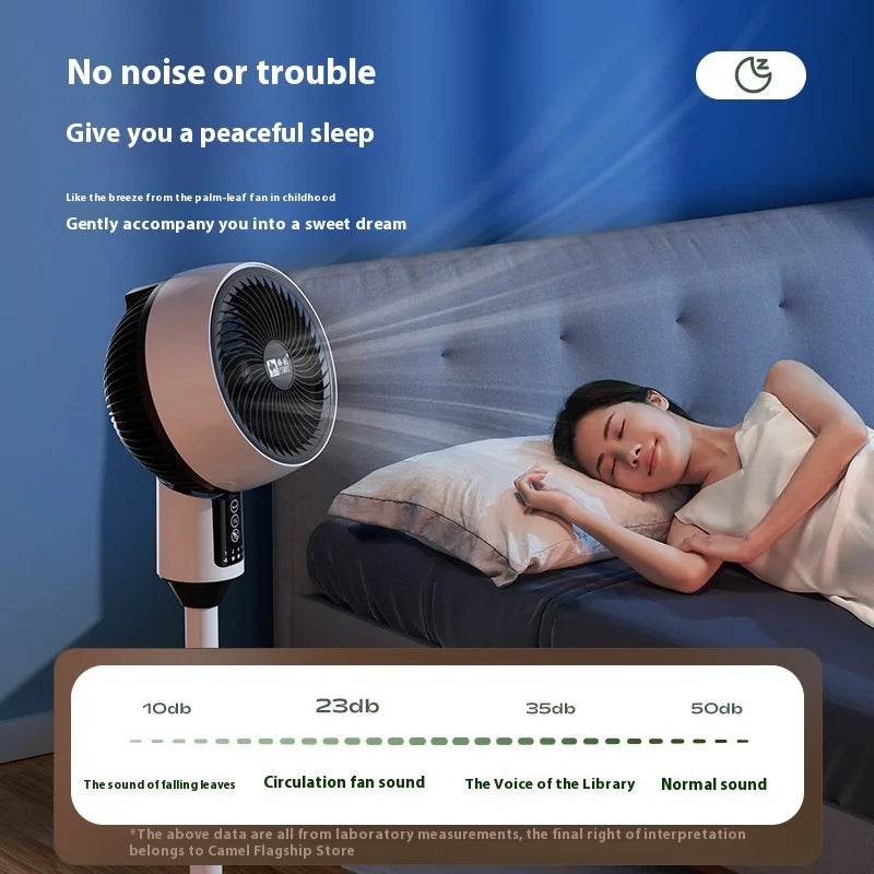 Circulation Quiet Powerful Floor Fan with Remote Control Adjustable He
