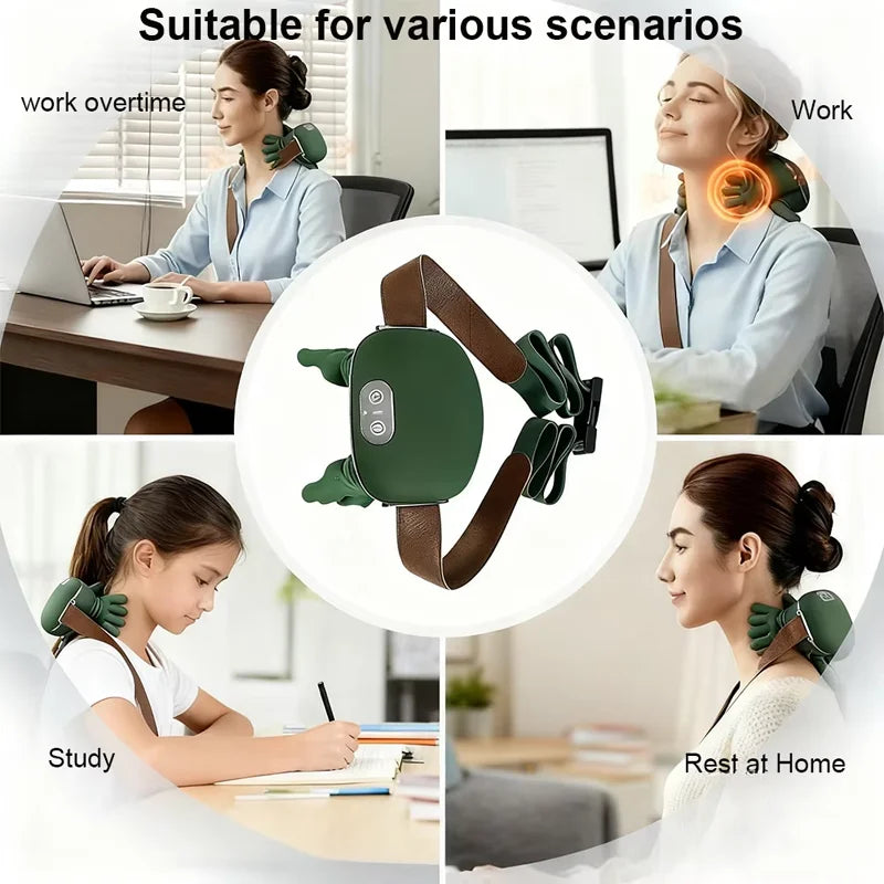 4D massage device simulates manual massage, provides deep tissue pain relief, and is a portable electric massage device