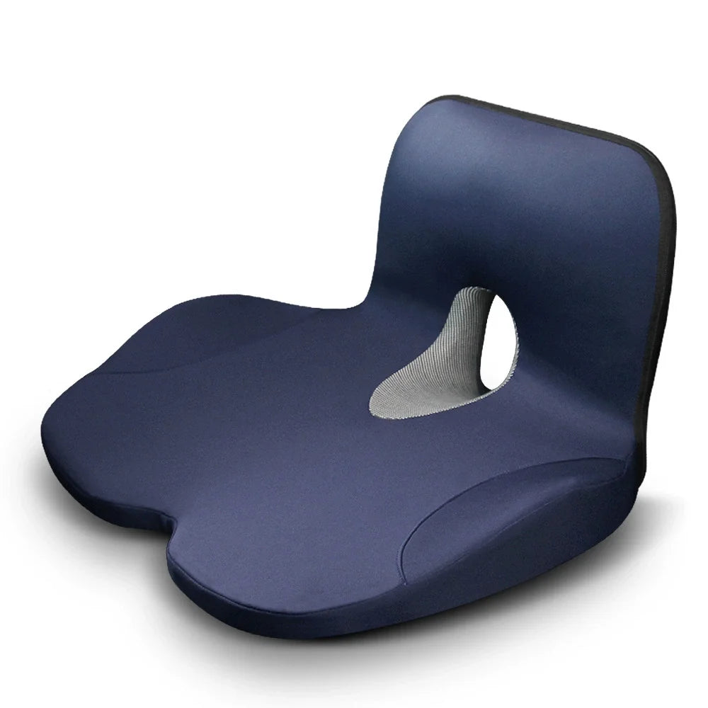 Memory Foam Seat Cushion Waist Back Support Pillow Set Orthopedic Ergo
