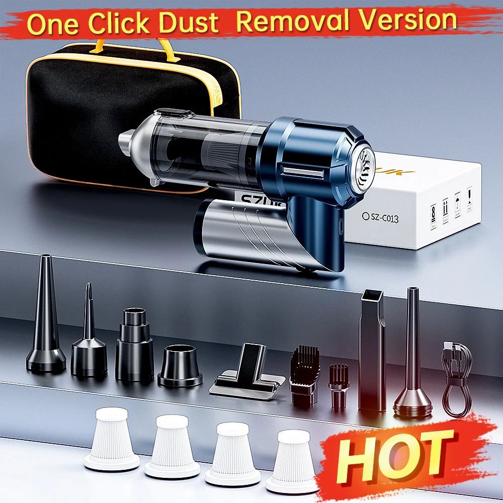 SZUK High Pressure Car Vacuum Cleaner Portable Handheld Mini Vacuum Cleaner Cordless Strong Suction Car Cleaner Home Appliance
