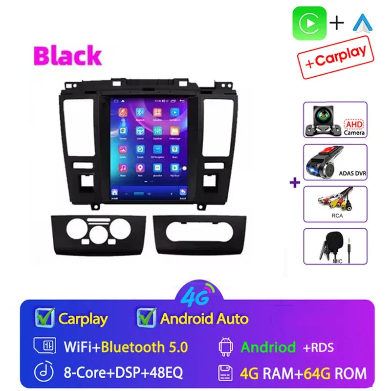 For Nissan Tiida Versa 2004 2005 - 2013 for Tesla Style 9.7" Android 15 Car Android auto Wireless Carplay Radio GPS Navi NO DVD
