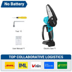 Drillpro 4Inch 1200W Electric Chainsaw Brushless Cordless Mini Chainsaw Garden Woodworking Power Tool for Makita 18V Battery
