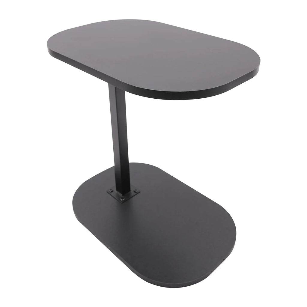 C-Shape Side Table Sofa Side Table with Dense Board and Iron Top 360° Swivel Height Adjustable for Cosmetics Book Laptop 45*30cm