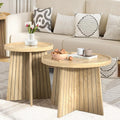 Round Nesting Coffee Table Set - Modern Small Coffee Tables for Living Room, Bedroom & Home Office