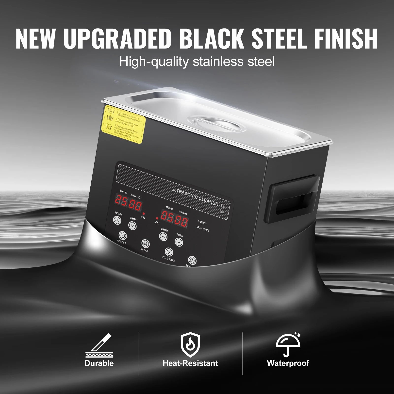 VEVOR 2-30L Ultrasonic Cleaner Digital Ultrasound Cleaning Machine with Upgraded Degassing and Gentle Mode for Jewelry Glass